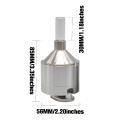 custom 4 Parts 56mm Sliver Aluminum herb grinder with Snuff Snorter Bottle